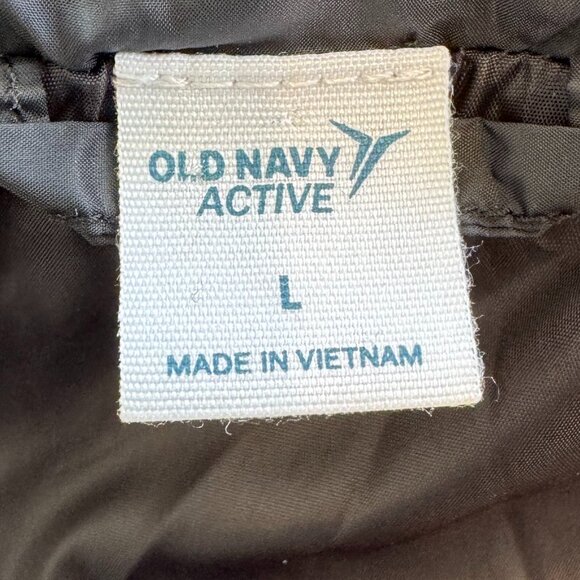 OLD NAVY Ladies Large Black Puffer Full Zip Vest - Picture 7 of 8